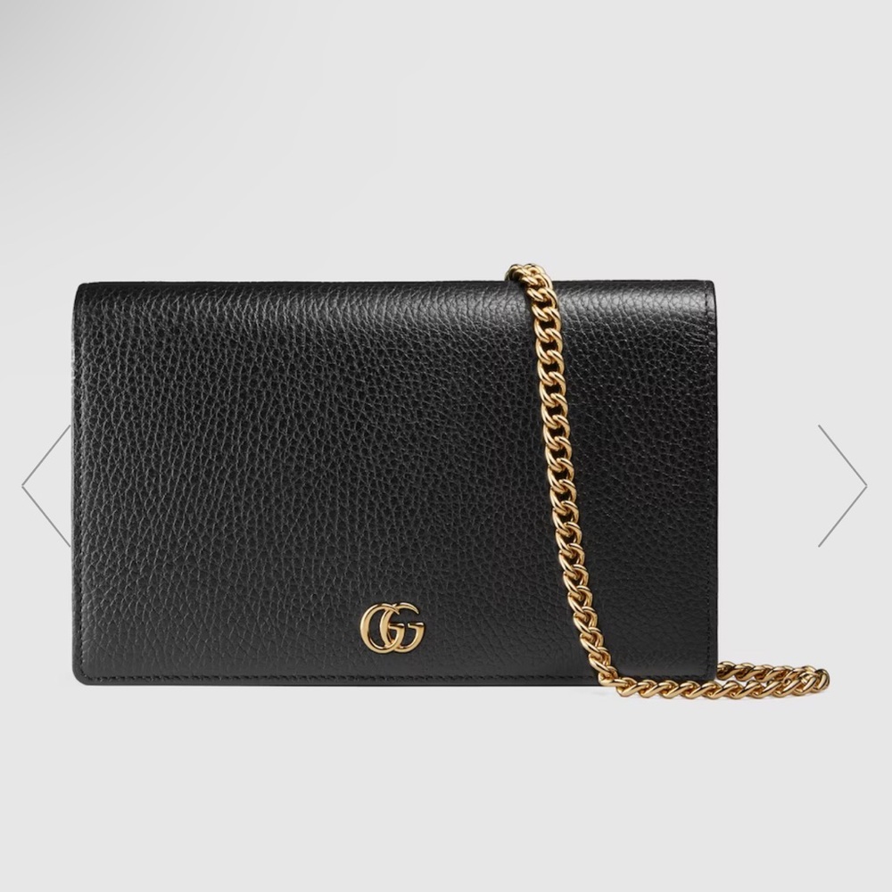 Gucci Marmont Leather Mini Chain Bag